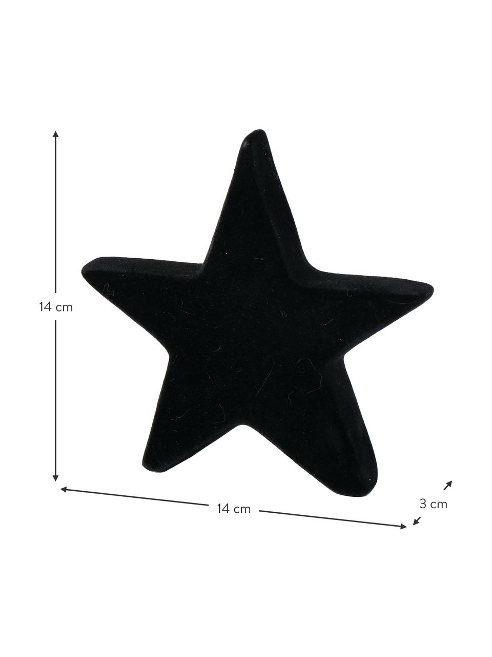 Set de piezas decorativas estrellas Mido, 14 cm, 2 uds., Terracota, Negro, An 14 x Al 14 cm