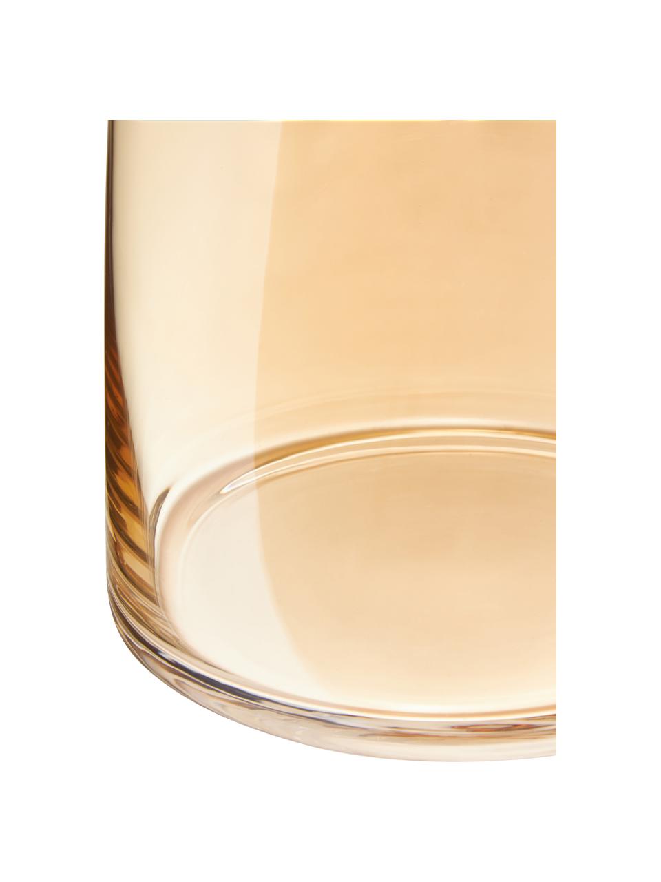Grote Mondgeblazen glazen vaas Myla in amberkleur, Glas, Amberkleurig, Ø 18 x H 40 cm