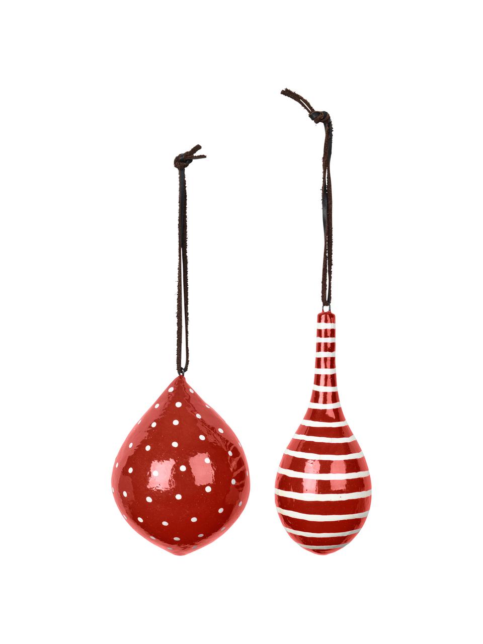 Ensemble de boules de Noël Dyo, 2 élém., Rouge, blanc