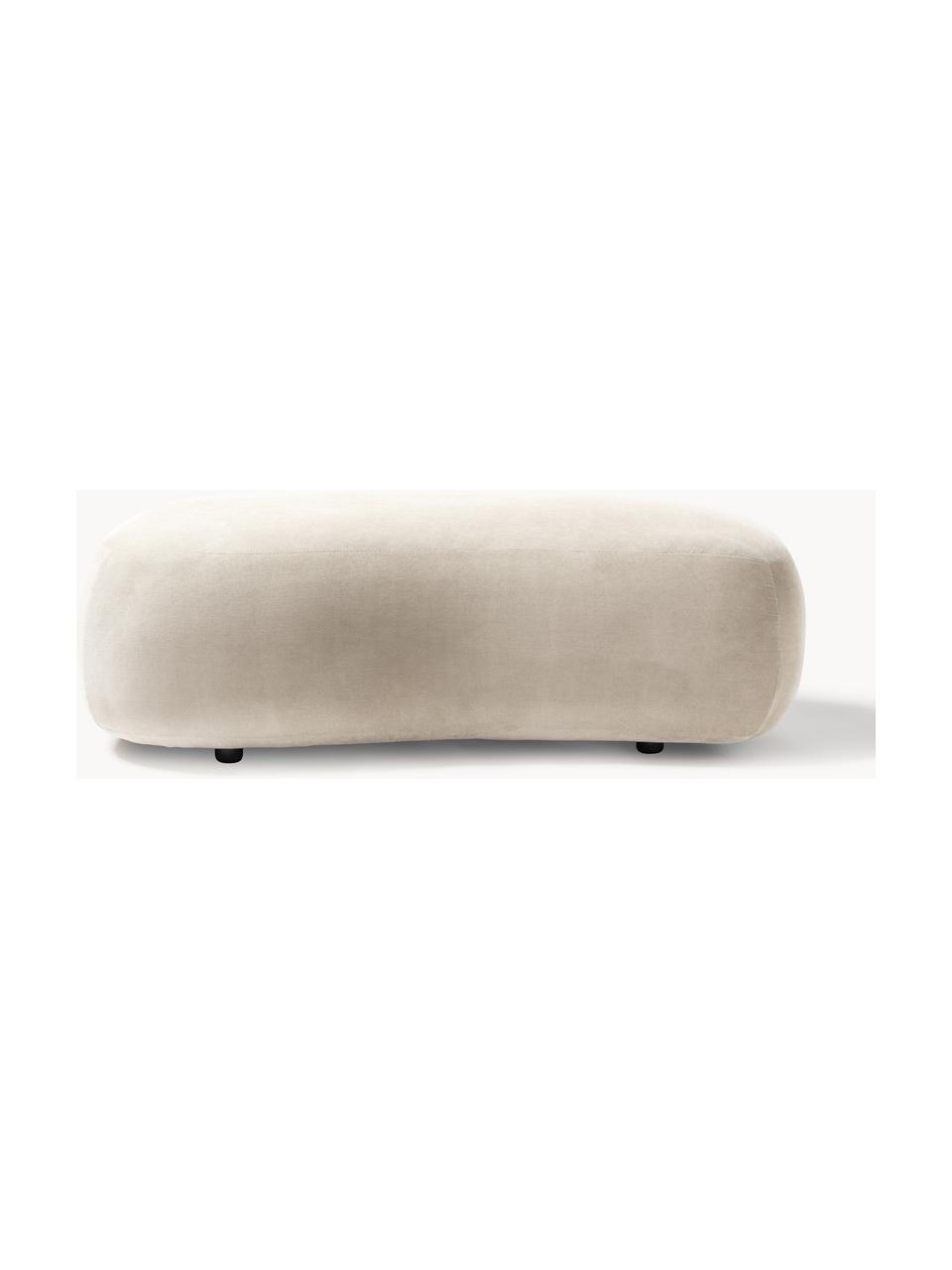 Pouf Alba, Rivestimento: 97% poliestere, 3% nylon , Struttura: legno di abete massiccio,, Piedini: plastica Questo prodotto , Tessuto bianco crema, Larg. 130 x Prof. 62 cm