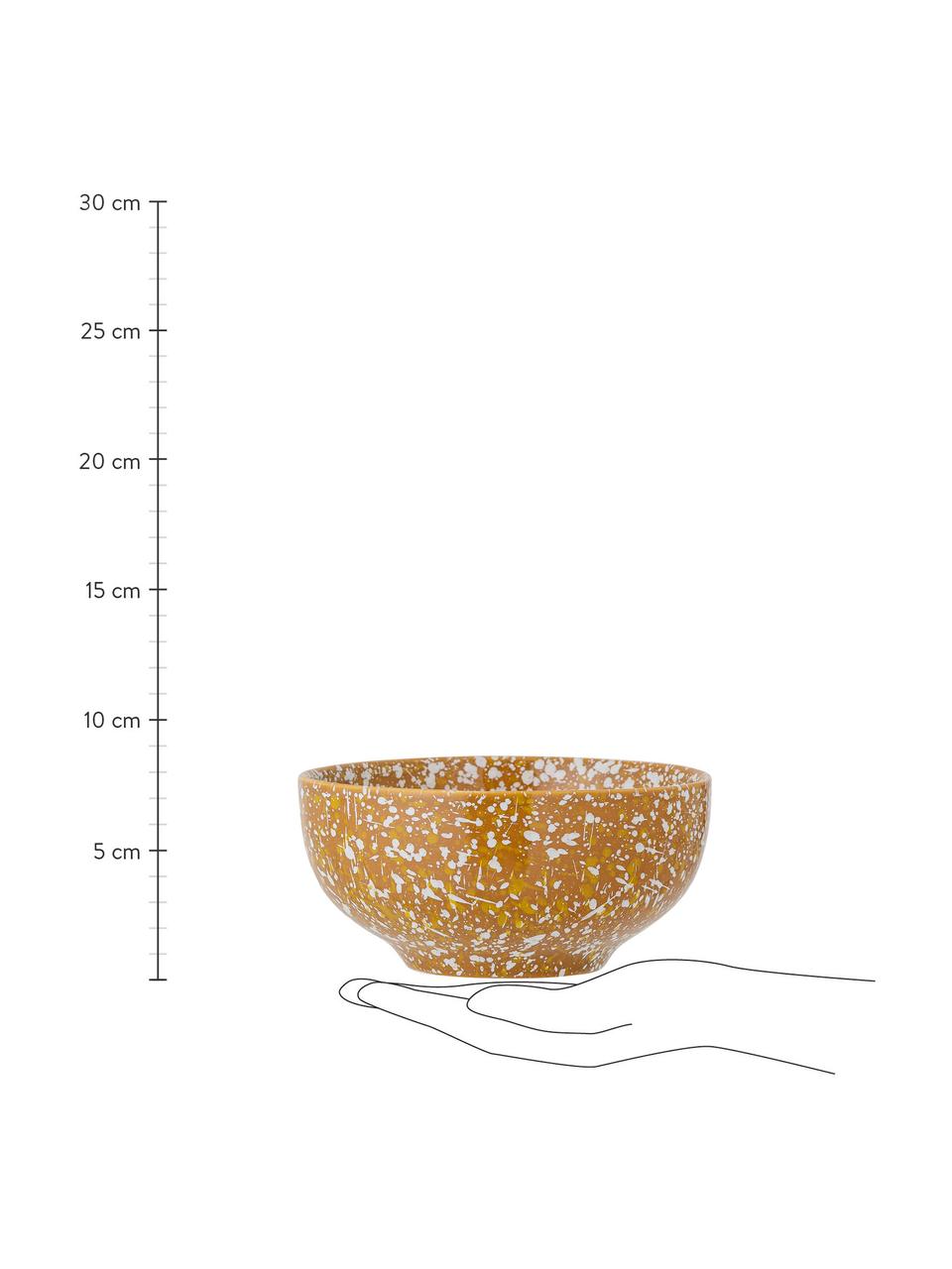 Miska s efektnou glazúrou Carmel, 2 ks, Kamenina, Hnedá, béžová, Ø 16 x V 8 cm, 600 ml