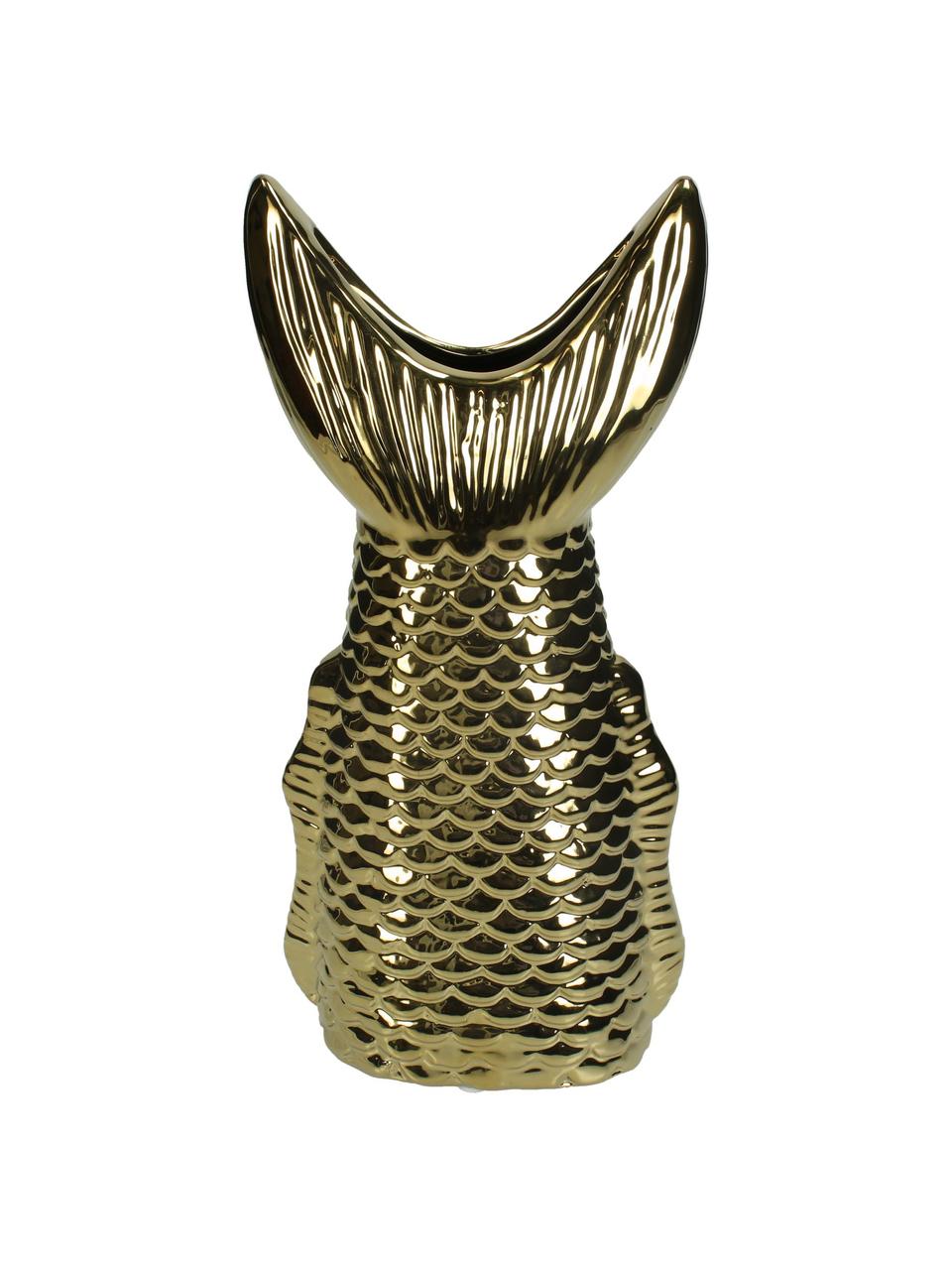 Kameninová váza Fishtail, Zlatá