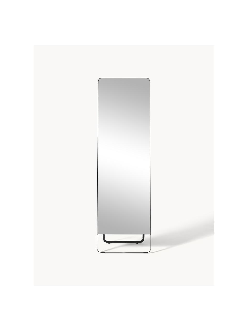 Miroir d'angle sur pied Kilian, Noir, larg. 48 x haut. 160 cm