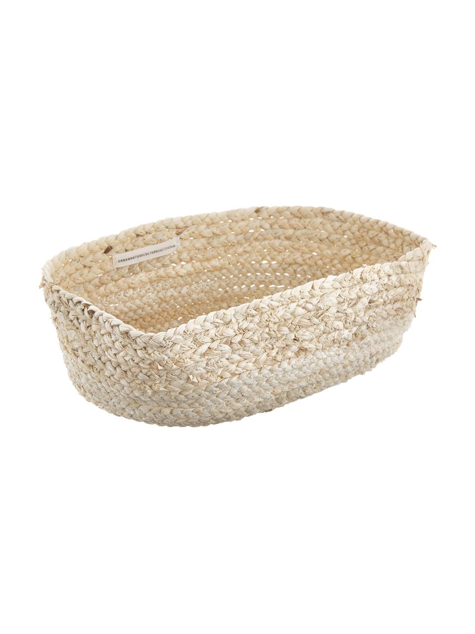 Set cestini per pane fatti a mano in foglie di mais Corinna, Foglie di mais intrecciate, Beige chiaro, Set in varie misure
