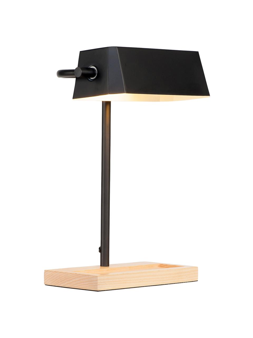 Lampa stołowa scandi Cambridge, Czarny, jasny brązowy, S 25 x W 40 cm