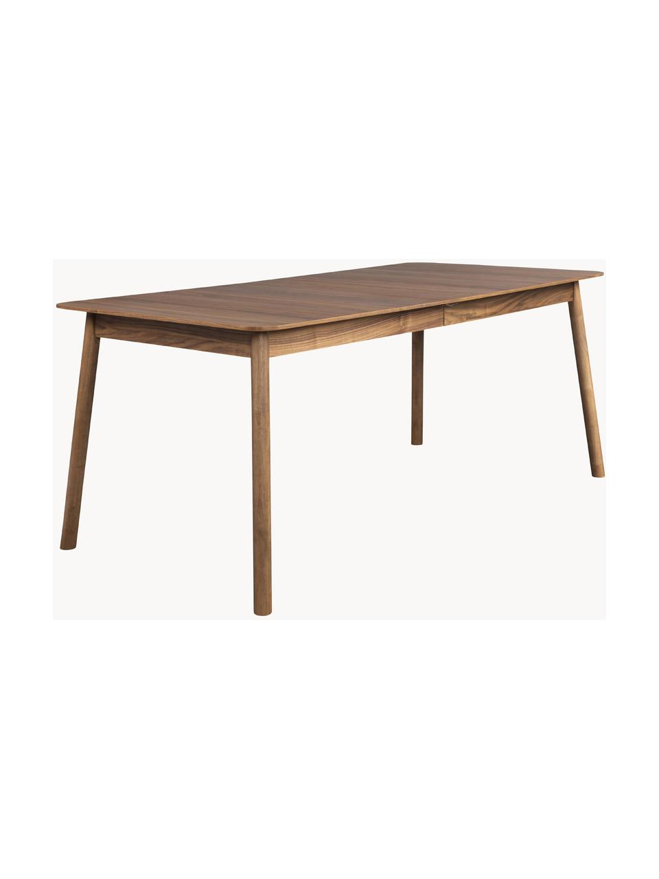 Table extensible en bois de noyer Glimps, 180 - 240 x 90 cm, Bois de noyer, larg. 180 - 240 x prof. 90 cm