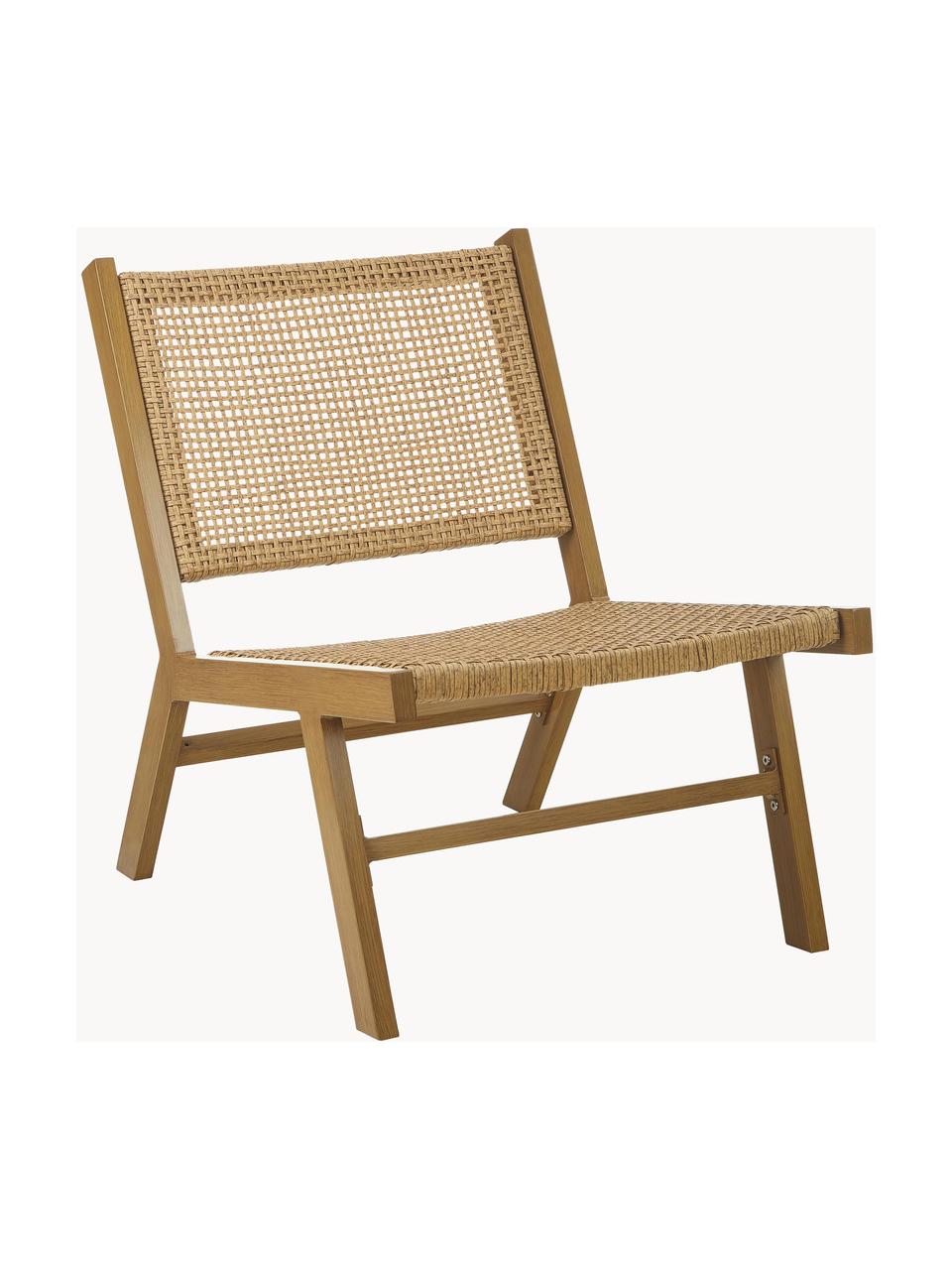 Chaise de jardin aspect bois Palina, Brun, larg. 57 x prof. 78 cm
