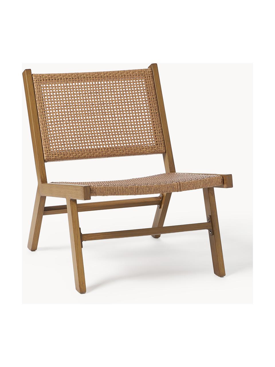 Chaise de jardin aspect bois Palina, Brun, larg. 57 x prof. 78 cm