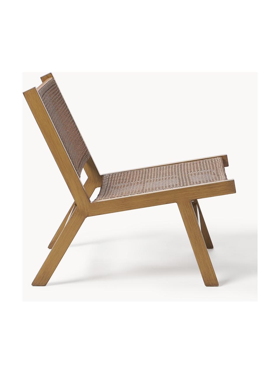 Chaise de jardin aspect bois Palina, Brun, larg. 57 x prof. 78 cm