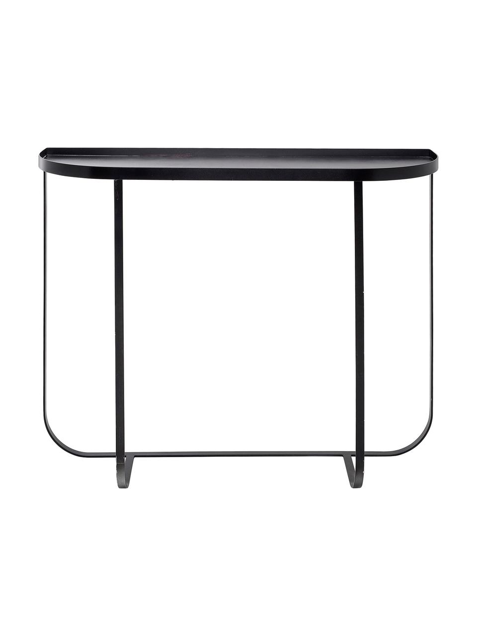 Kovový konzolový stolík Harper, Kov s práškovým náterom, Čierna, Š 100 x H 30 cm