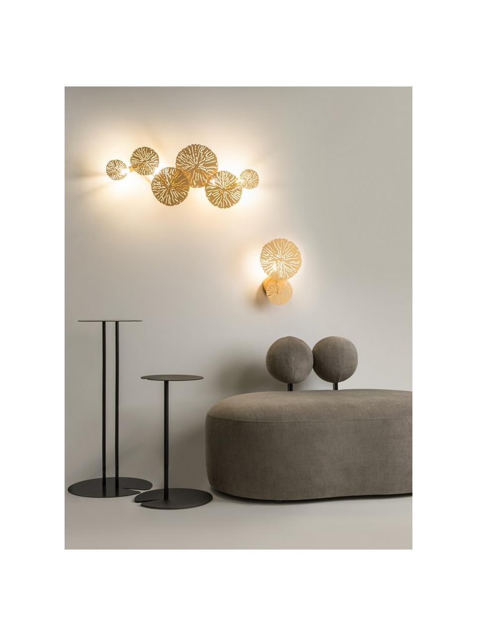 Design wandlamp Lovetann, Gecoat metaal, Goudkleurig, B 23 x H 55 cm