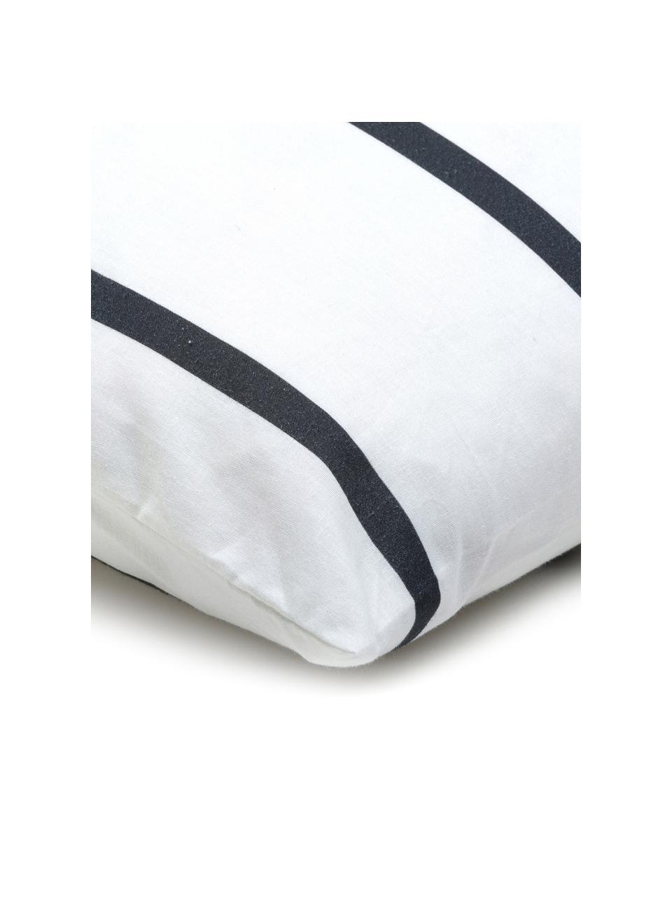 Taie d'oreiller 50x75 coton Blush, 2 pièces, Blanc, noir