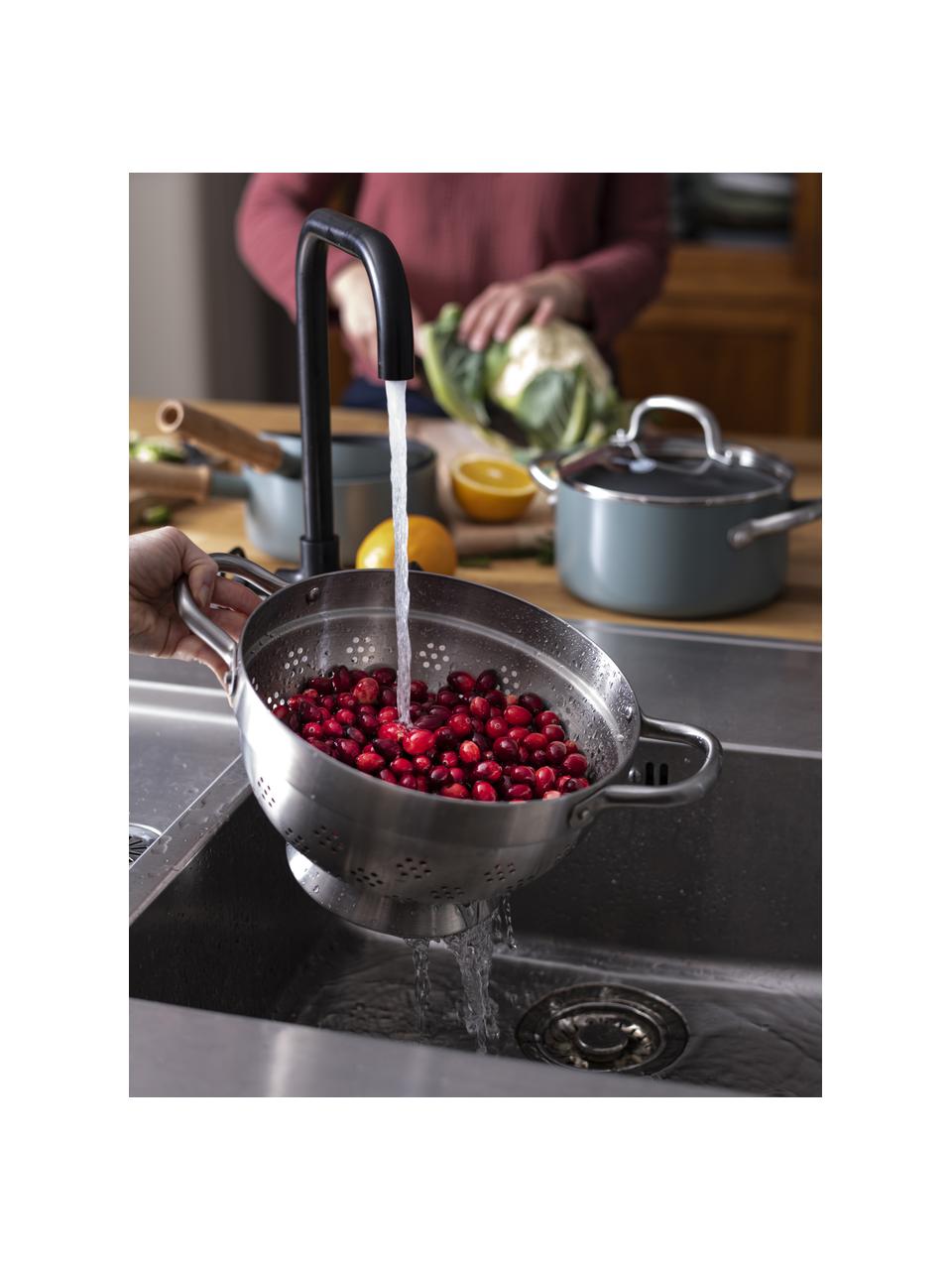 Set de cuisine avec revêtement antiadhésif Mayflower, 10 élém., Bleu ciel, bois de frêne, Lot de différentes tailles