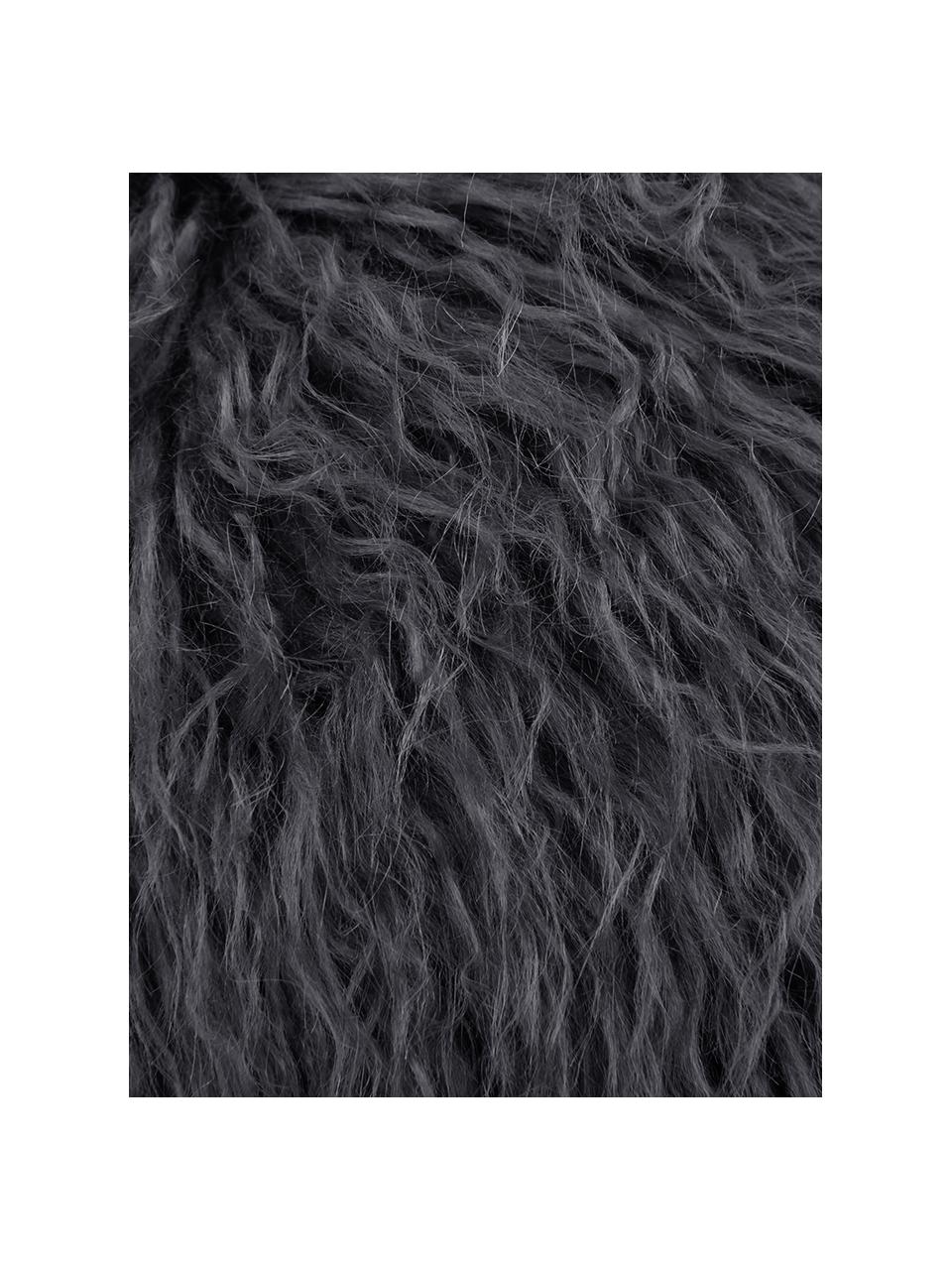 Kussenhoes Morten in donkergrijs, Bovenzijde: 67% acryl, 33% polyester, Onderzijde: 100% polyester, Donkergrijs, B 30 x L 50 cm