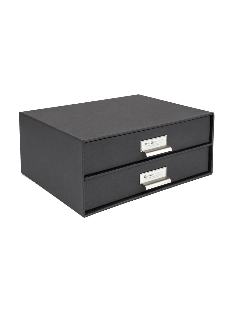 Bureau organizer Birger, Organizer: stevig gelamineerd karton, Organizer buitenzijde: donkergrijs. Organizer binnenzijde: wit, B 33 x H 14 cm