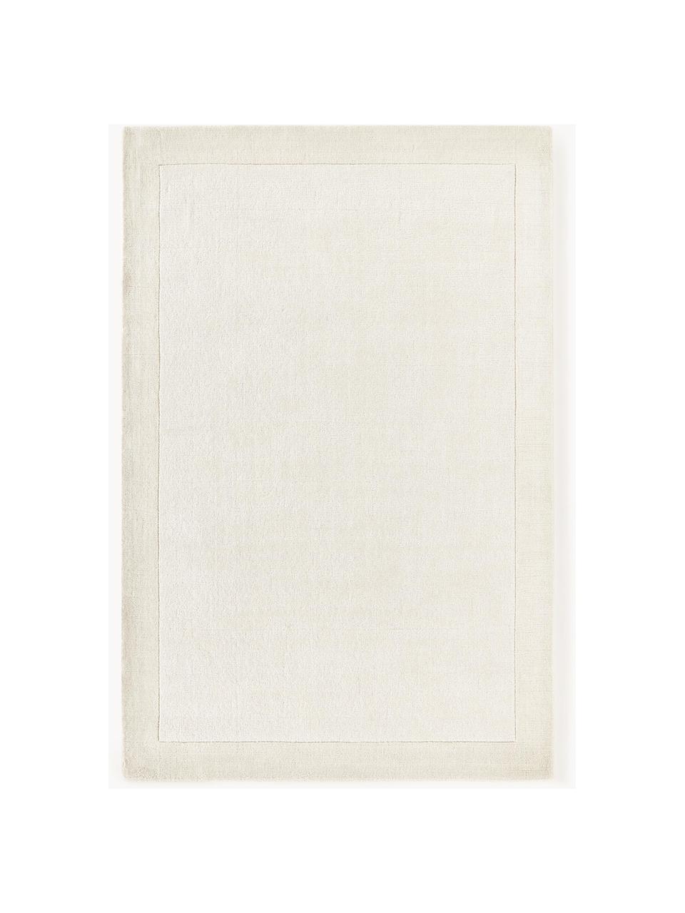 Laagpolig vloerkleed Kari, 100% polyester, GRS-gecertificeerd, Crèmewit, B 80 x L 150 cm (maat XS)