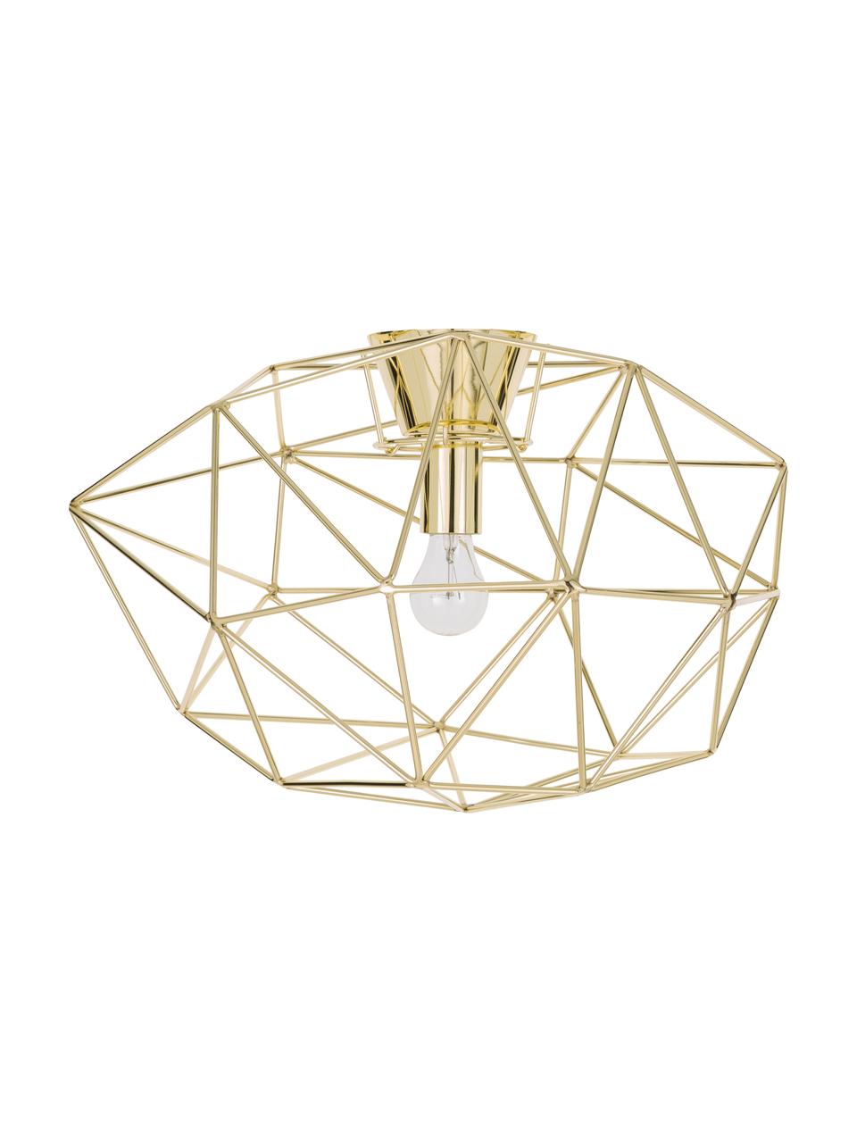 Lampa sufitowa Diamond, Mosiądz lakierowany, Odcienie złotego, Ø 50 x W 32 cm