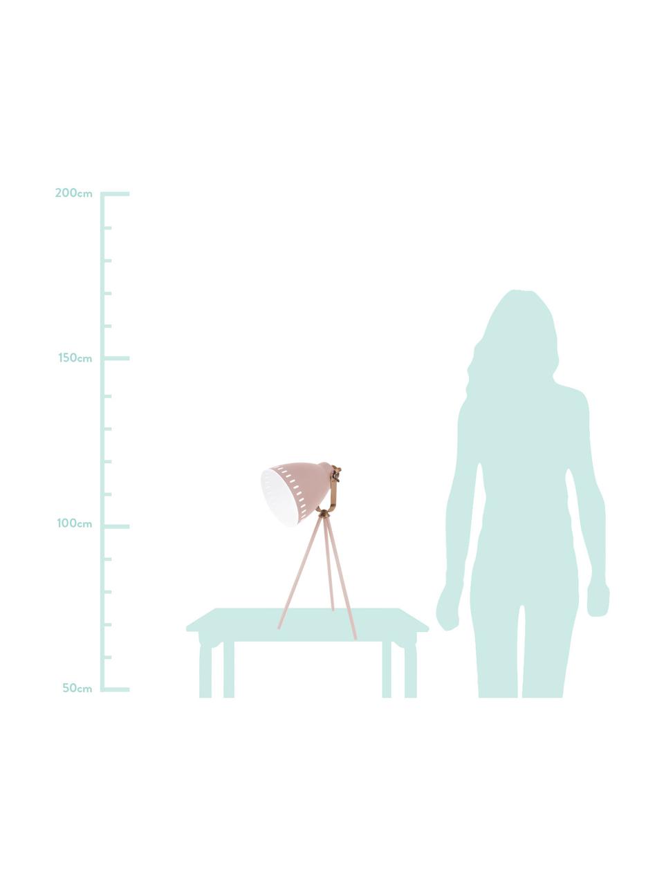 Lampa stołowa Mingle, Biały, odcienie miedzi, S 27 x W 54 cm
