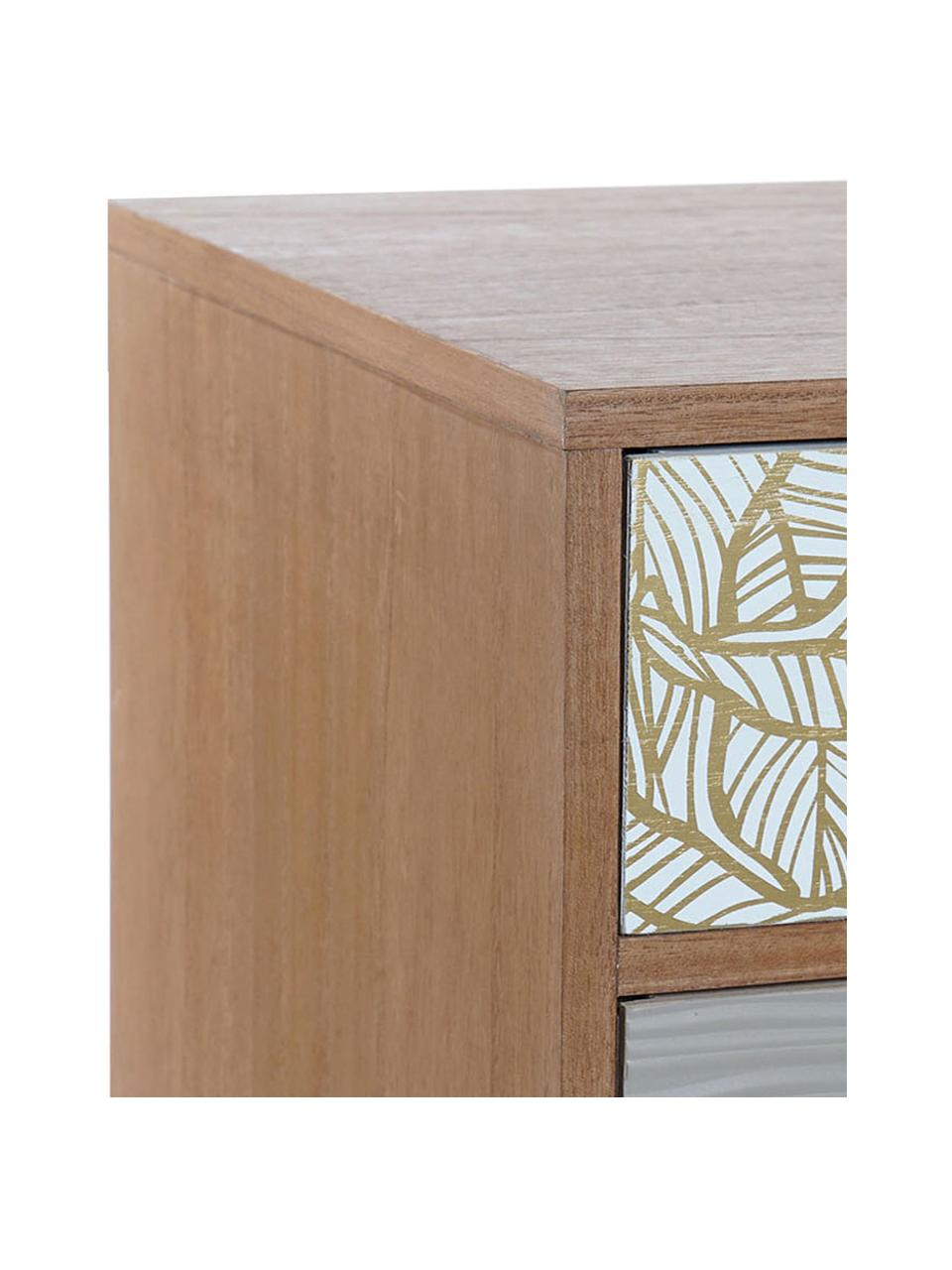 Aparador Schrool, Estructura: madera de paulownia, Patas: metal, Marrón, An 120 x Al 77 cm