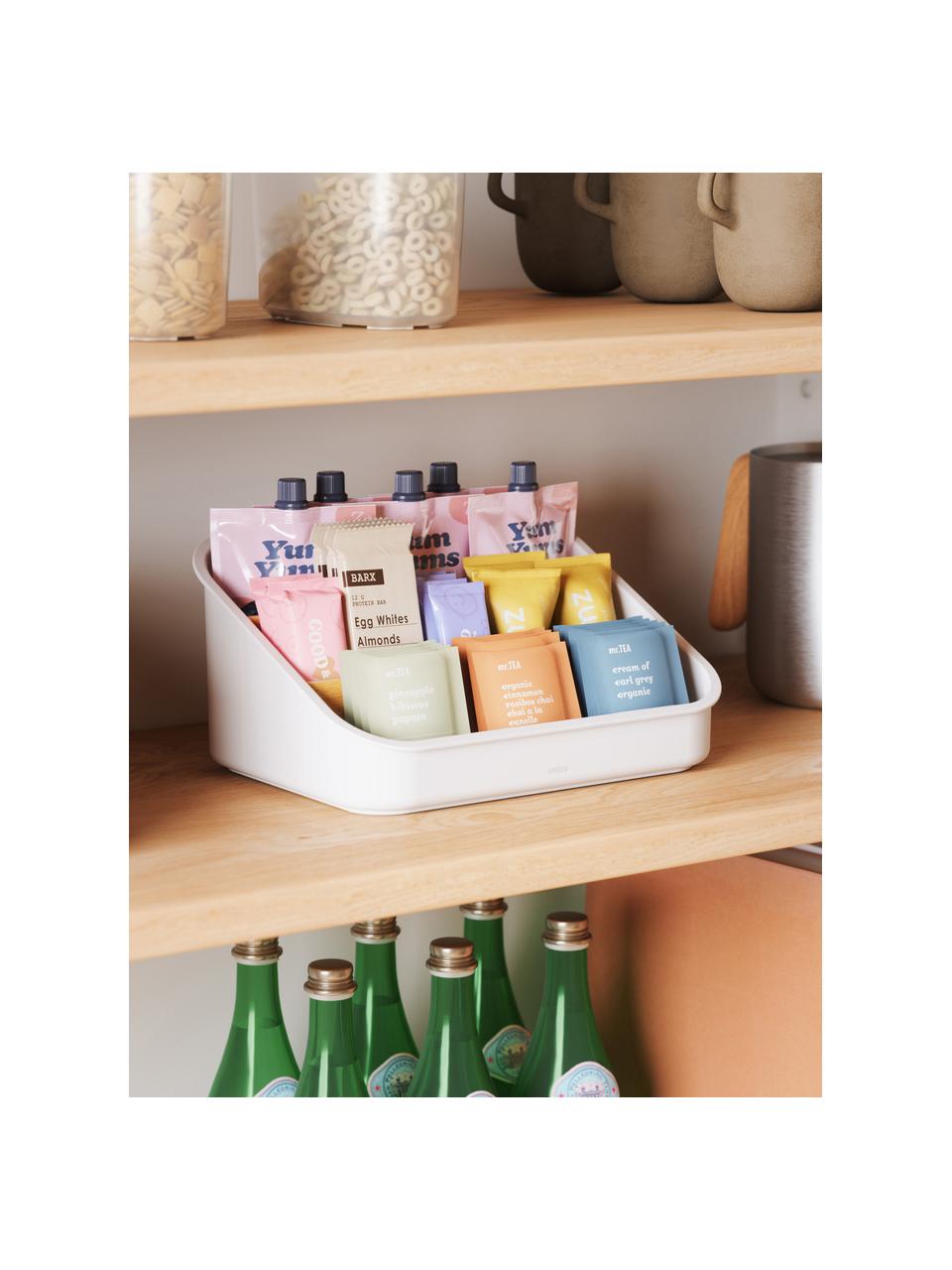 Organisateur de cuisine Bellwood, Blanc, bois clair, larg. 26 x haut. 13 cm