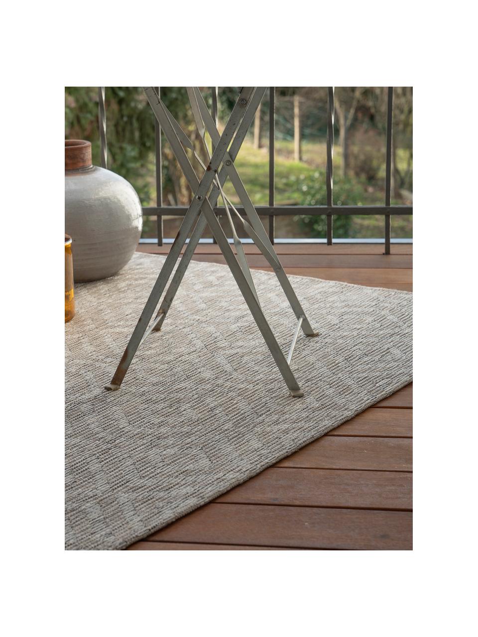In- & outdoor vloerkleed Nordic met grafisch patroon, 100% polypropyleen, Beige, gebroken wit, B 80 x L 150 cm (maat XS)