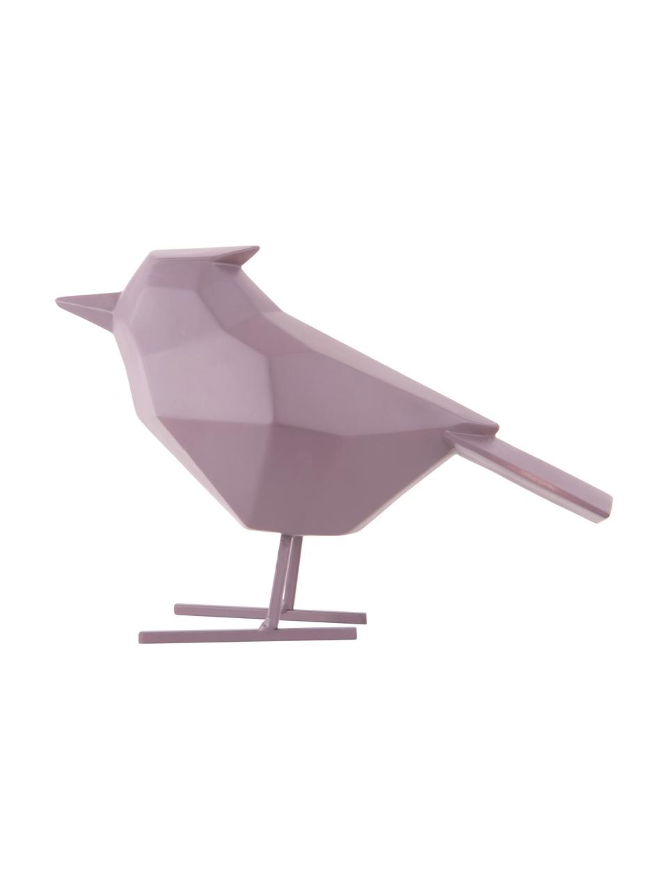 Dekorácia Bird, Umelá hmota, Fialová, Š 24 x V 19 cm
