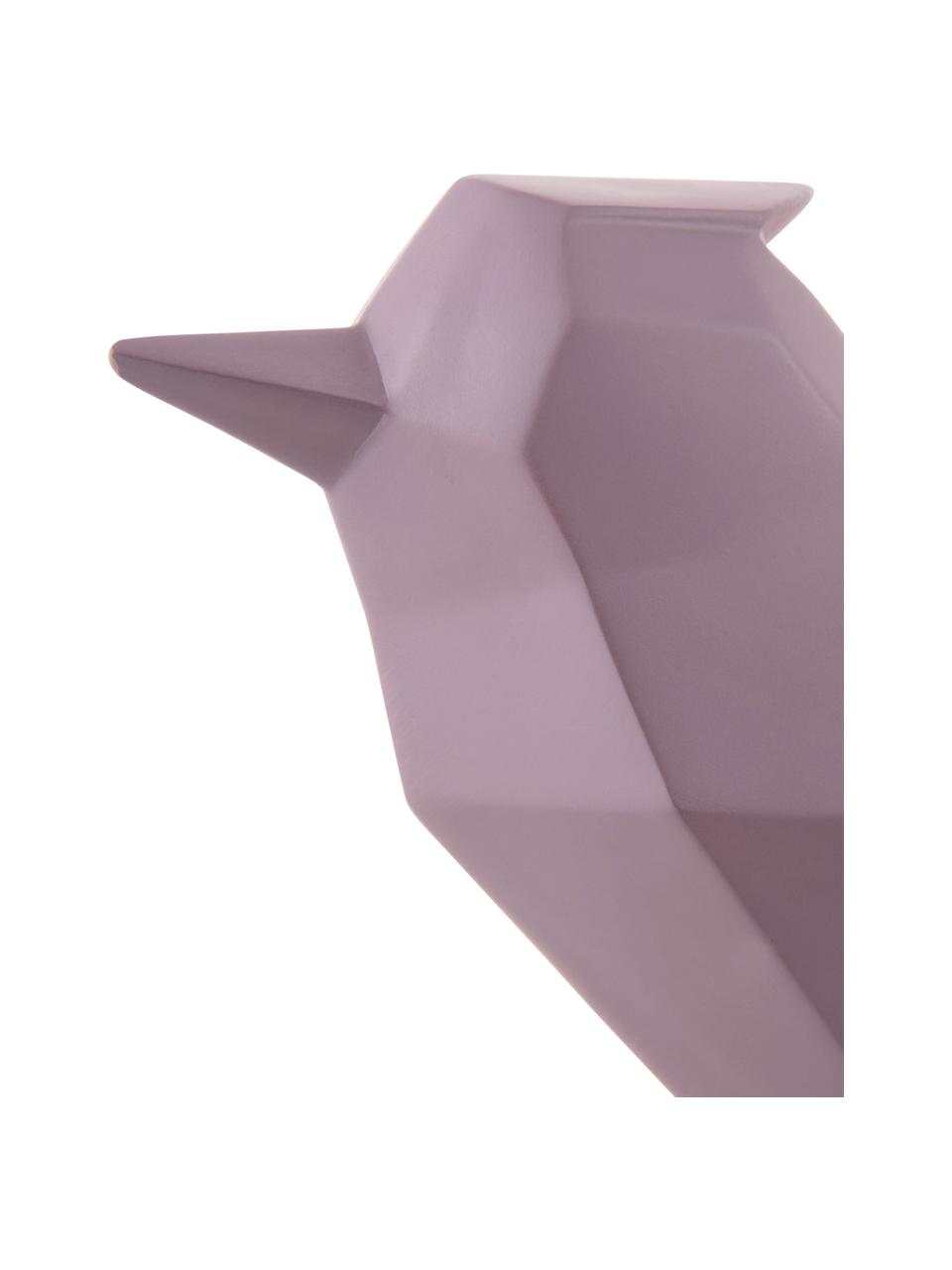 Objet décoratif oiseau Bird, Plastique, Lilas, larg. 24 x haut. 19 cm