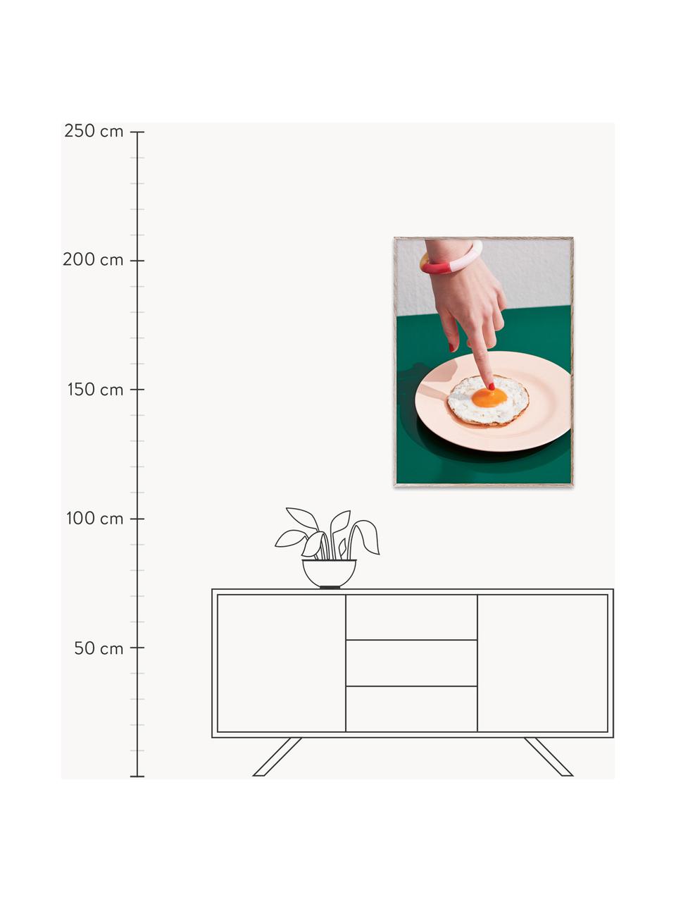 Poster Fried Egg, 210 g mattes Hahnemühle-Papier, Digitaldruck mit 10 UV-beständigen Farben

Dieses Produkt wird aus nachhaltig gewonnenem, FSC®-zertifiziertem Holz gefertigt., Dunkelgrün, Peach, Bunt, B 70 x H 100 cm