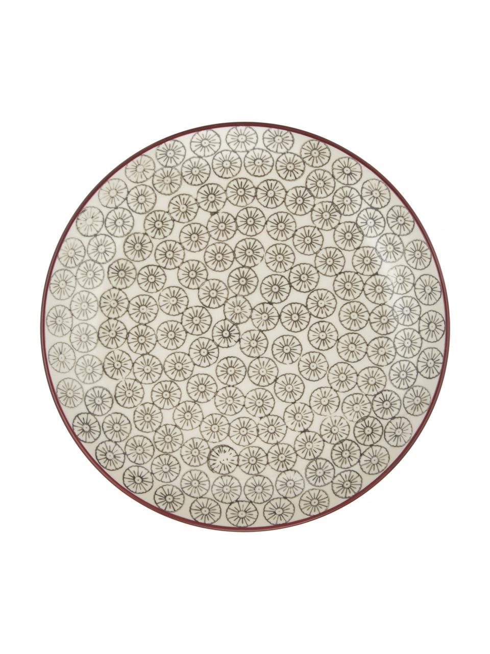 Platos postre Julia, 4 uds., Cerámica, Multicolor estampado, Ø 20 cm