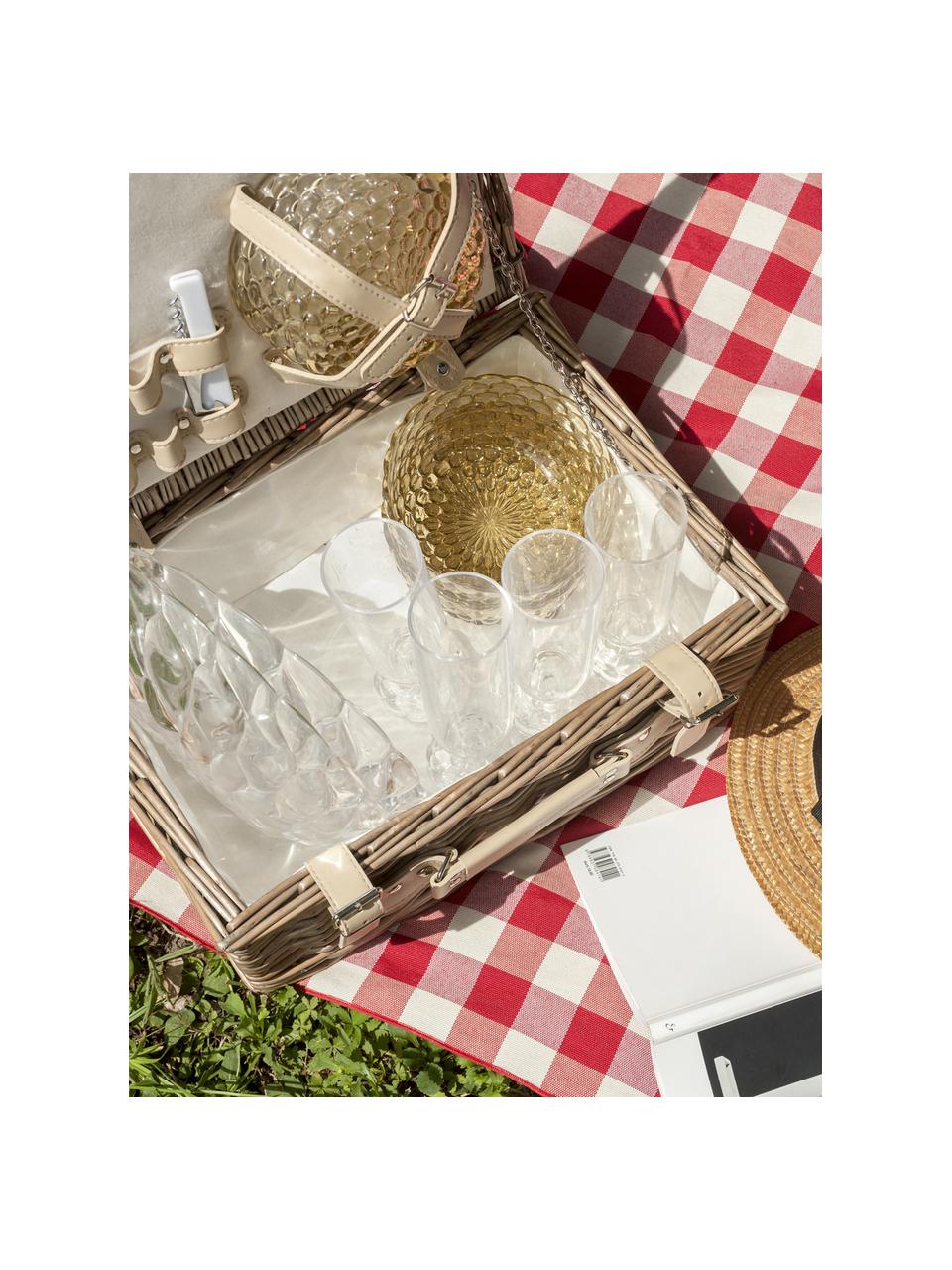 Champagneglas Jellies met structuurpatroon, 4 stuks, Kunststof, Transparant, Ø 6 x H 17 cm, 200 ml