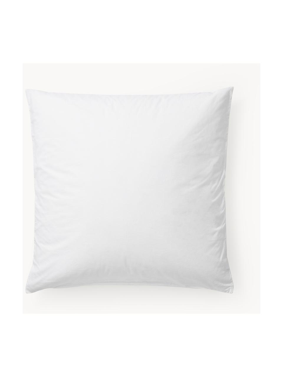 Taie d'oreiller en percale de coton avec flocons de neige tuftés Vidal, Blanc, larg. 50 x long. 70 cm