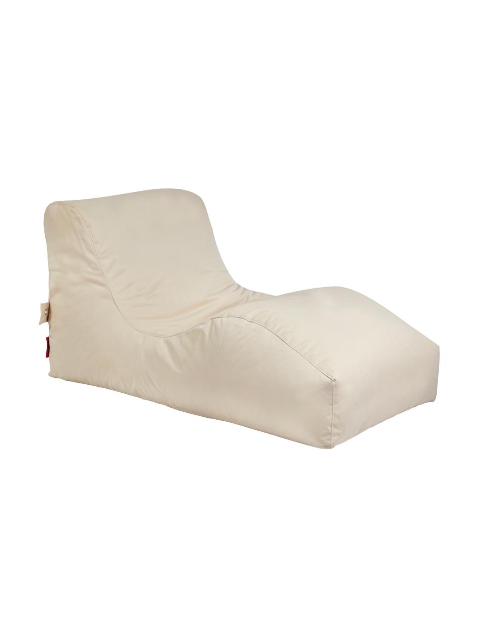 Fauteuil futon d'extérieur Wave, Beige, larg. 70 x prof. 125 cm