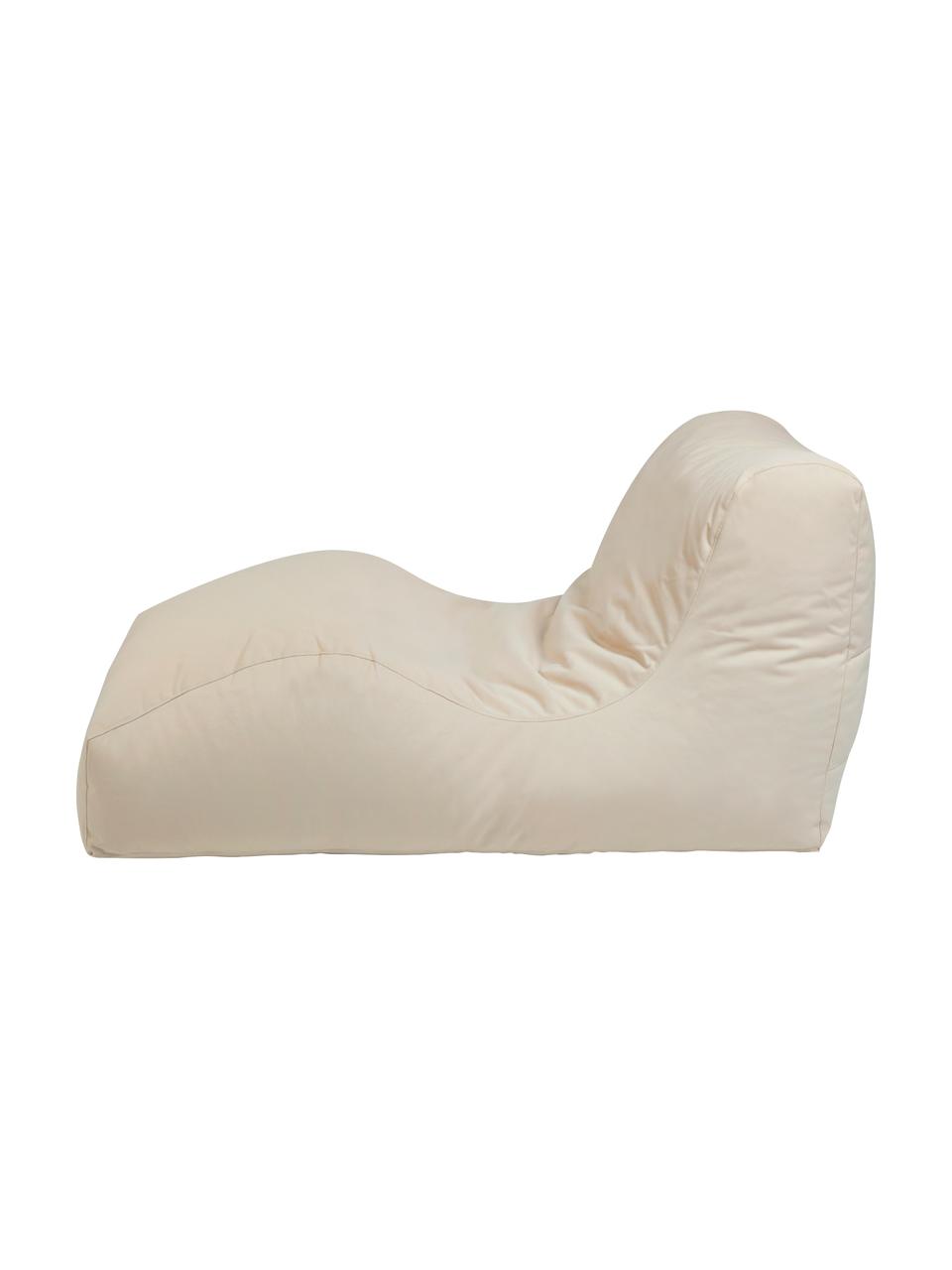 Puff tumbona de jardín Wave, Beige, An 70 x F 125 cm