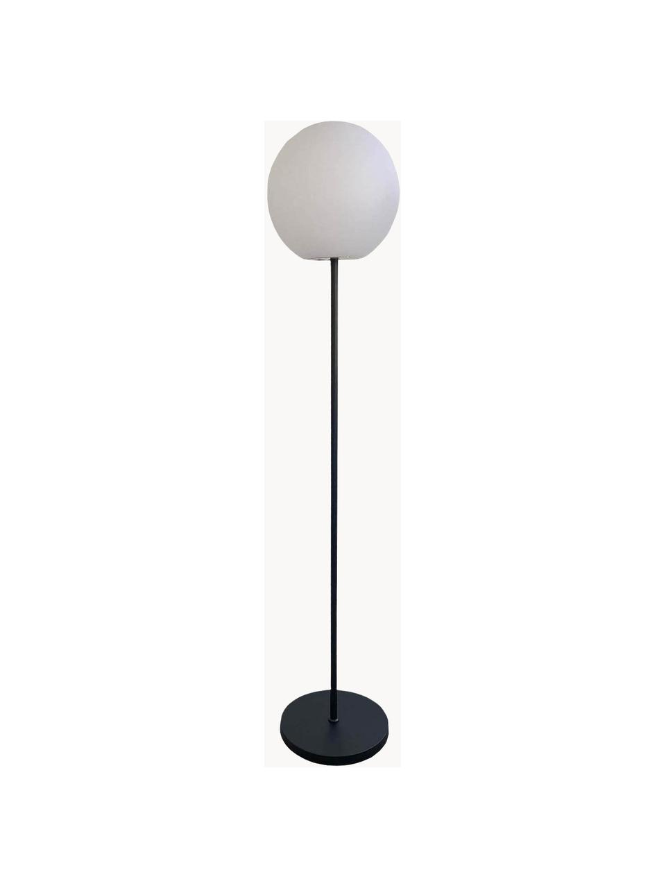 Mobile dimmbare Outdoor-Stehlampe Luny, Lampenschirm: Polyethylen, Weiss, Schwarz, Ø 30 x H 150 cm