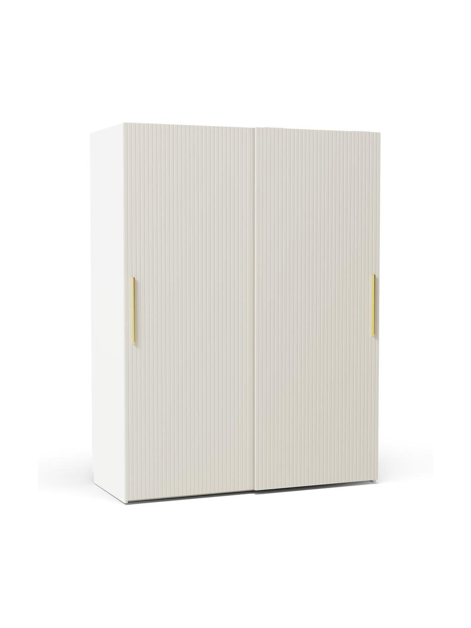 Modulární šatní skříň s posuvnými dveřmi Simone, šířka 150 cm, různé varianty, Dřevo, béžová, Interiér Basic, Š 150 x V 200 cm
