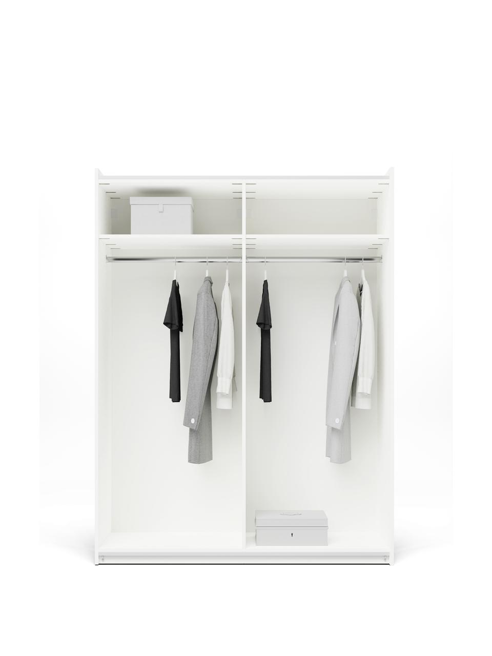 Modulární šatní skříň s posuvnými dveřmi Simone, šířka 150 cm, různé varianty, Dřevo, béžová, Interiér Basic, Š 150 x V 200 cm