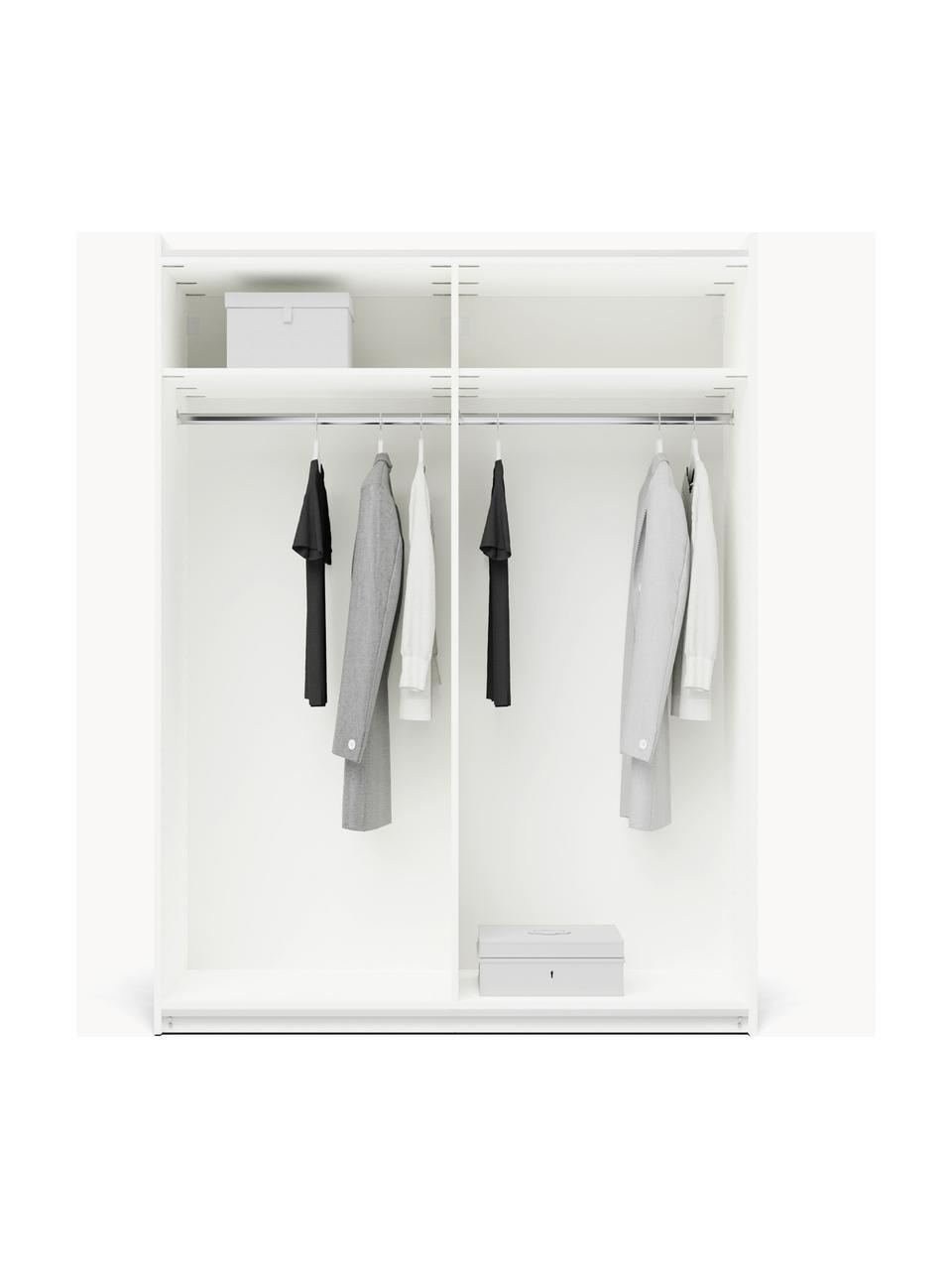 Modulární šatní skříň s posuvnými dveřmi Simone, šířka 150 cm, různé varianty, Dřevo, světle béžová, Interiér Premium, Š 150 x V 200 cm