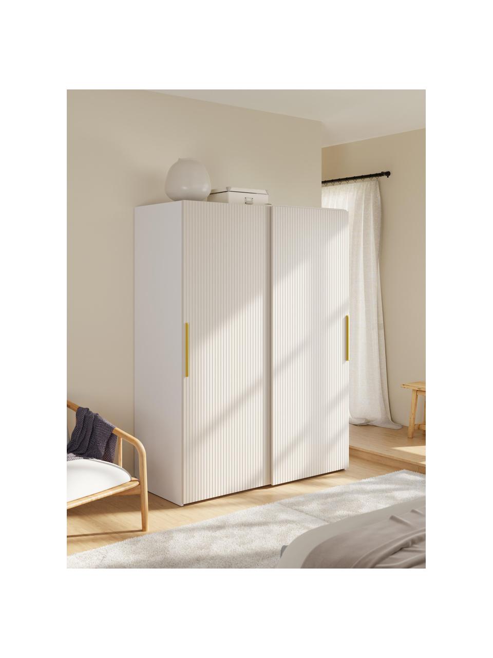 Modulární šatní skříň s posuvnými dveřmi Simone, šířka 150 cm, různé varianty, Dřevo, světle béžová, Interiér Premium, Š 150 x V 200 cm