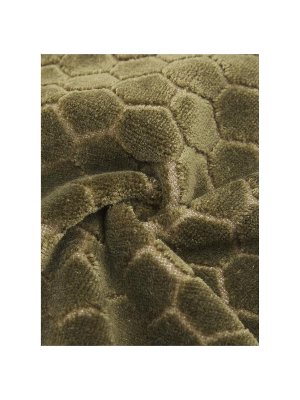 Poszewka na poduszkę z aksamitu Carraway, Zielony, S 45 x D 45 cm
