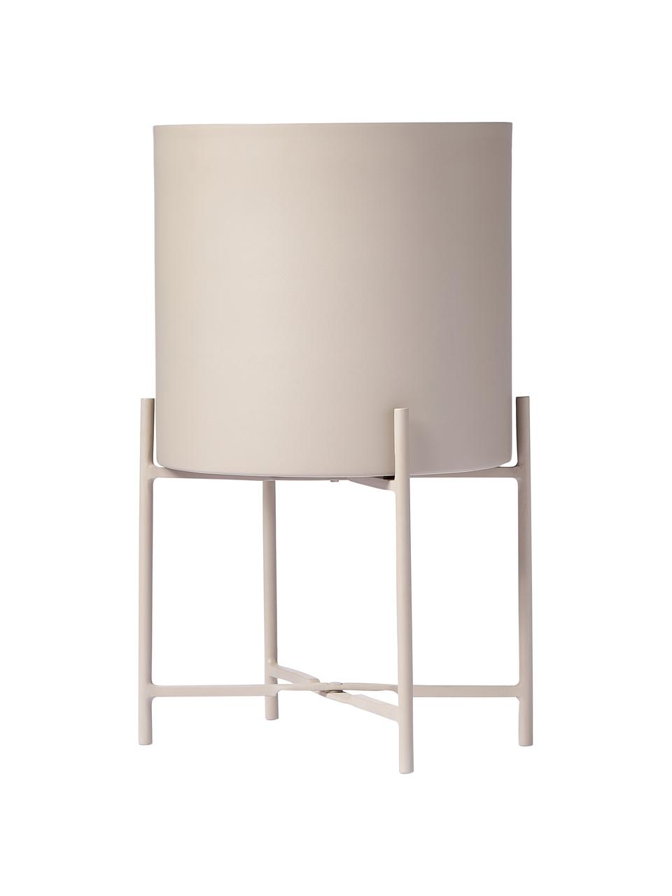Set de maceteros de metal Mina, 2 uds., Metal con pintura en polvo, Beige, Set de diferentes tamaños