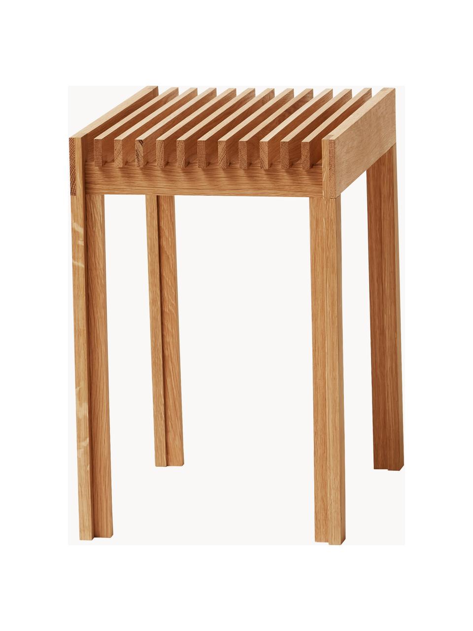 Stołek z drewna dębowego Lightweight, Drewno dębowe, Drewno dębowe, S 40 x W 45 cm