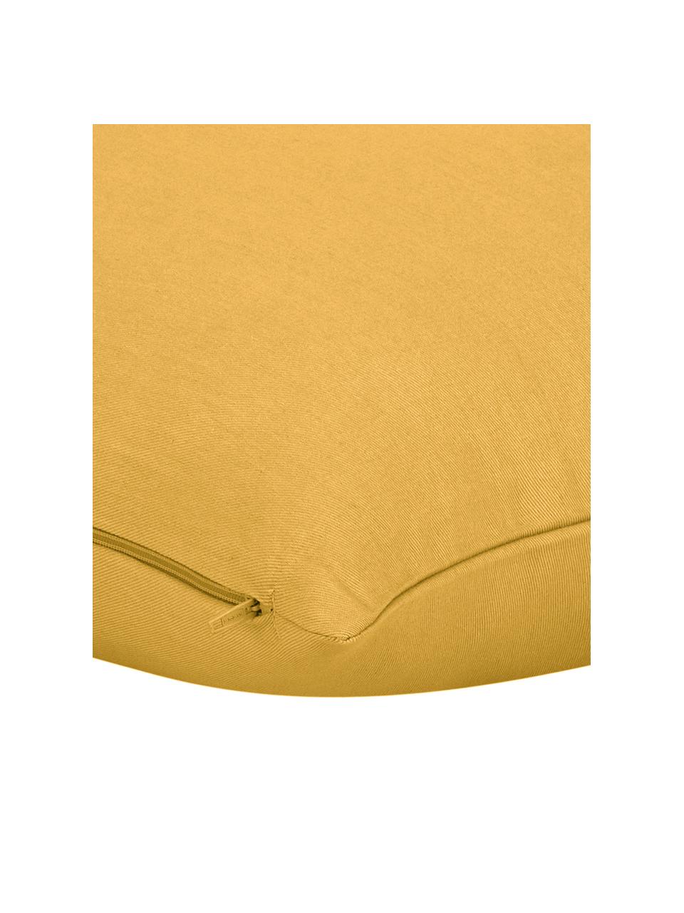 Housse de coussin rectangulaire coton jaune moutarde Mads, Jaune moutarde