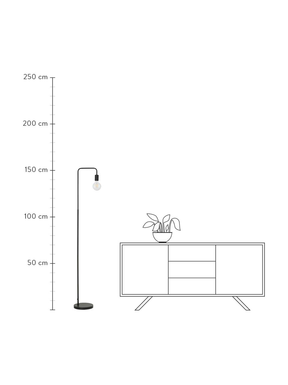 Lampa do czytania z metalu Flow, Czarny, czarny, S 33 x W 153 cm