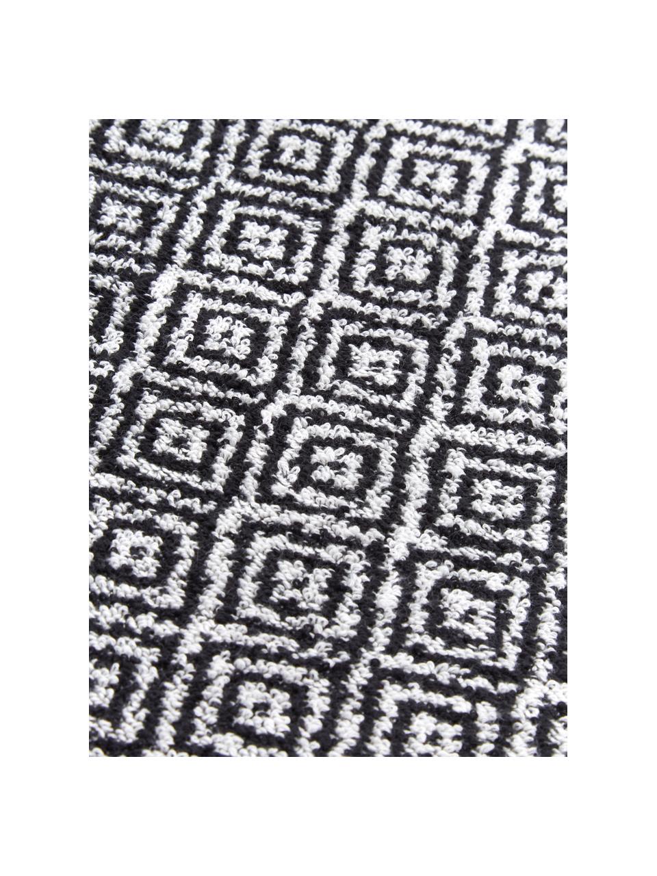 Toalla estampada Morocco, diferentes tamaños, Negro, blanco, Toalla ducha, An 70 x L 140 cm