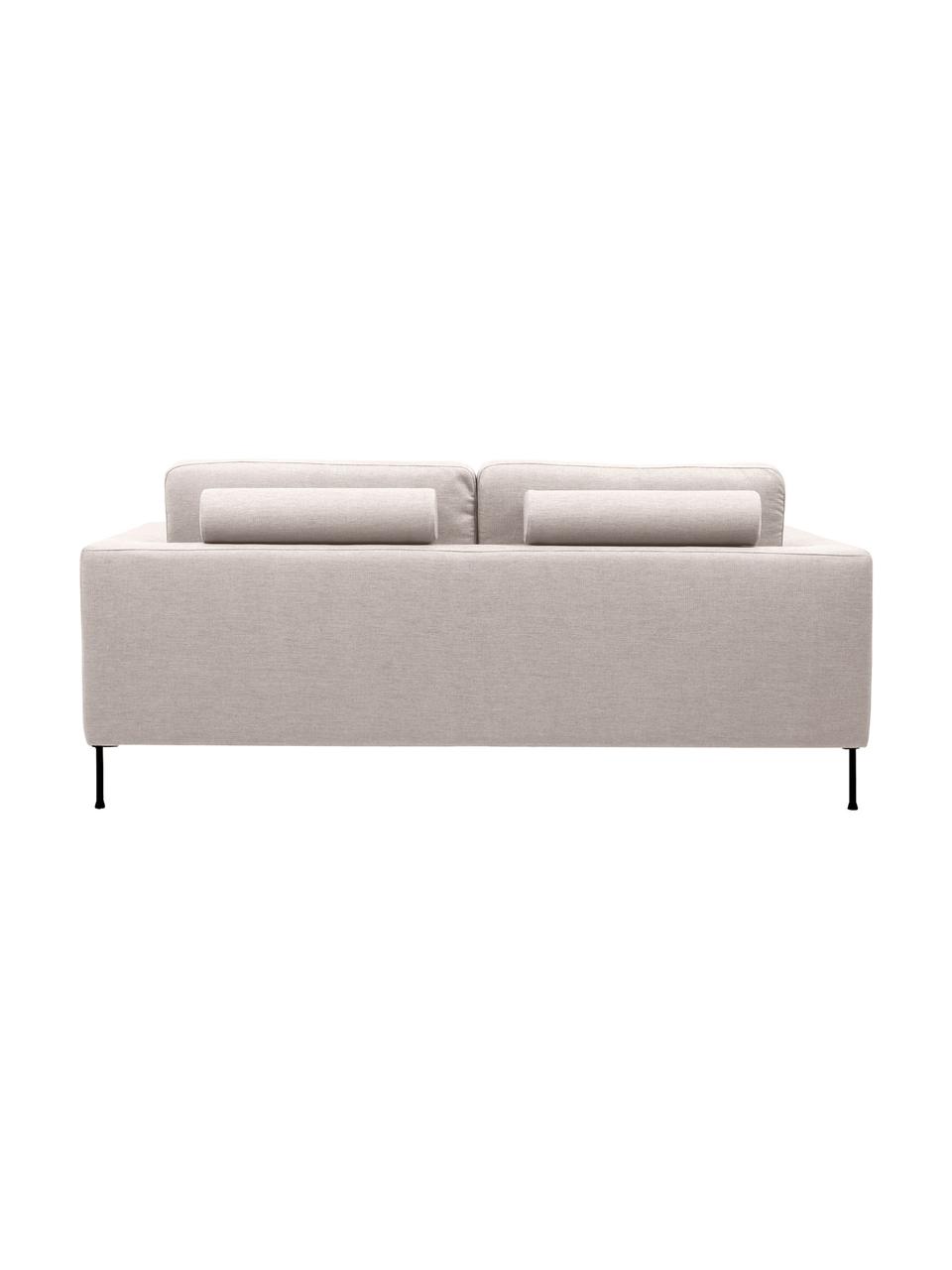 Sofa Cucita (2-Sitzer), Bezug: Webstoff (Polyester) Der , Gestell: Massives Kiefernholz, FSC, Füße: Metall, lackiert, Webstoff Hellbeige, B 187 x T 94 cm