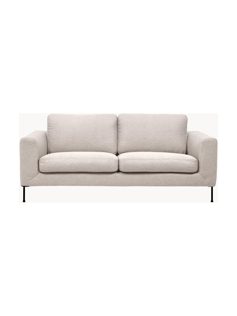 Sofa Cucita (2-Sitzer), Bezug: Webstoff (Polyester) Der , Gestell: Massives Kiefernholz, FSC, Füße: Metall, lackiert, Webstoff Hellbeige, B 187 x T 94 cm