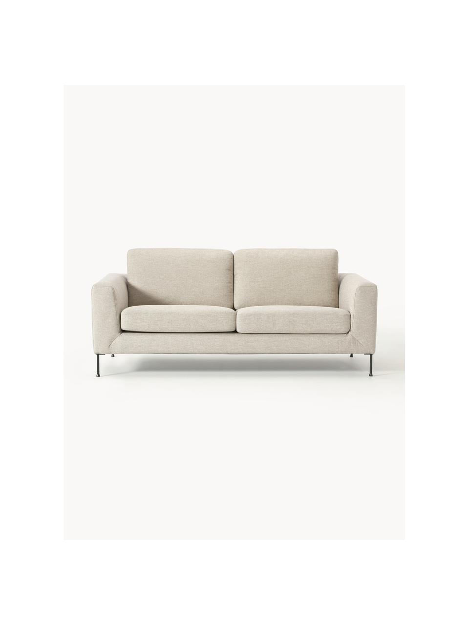 Sofa Cucita (2-Sitzer), Bezug: Webstoff (Polyester) Der , Gestell: Massives Kiefernholz, Webstoff Hellbeige, B 187 x T 94 cm