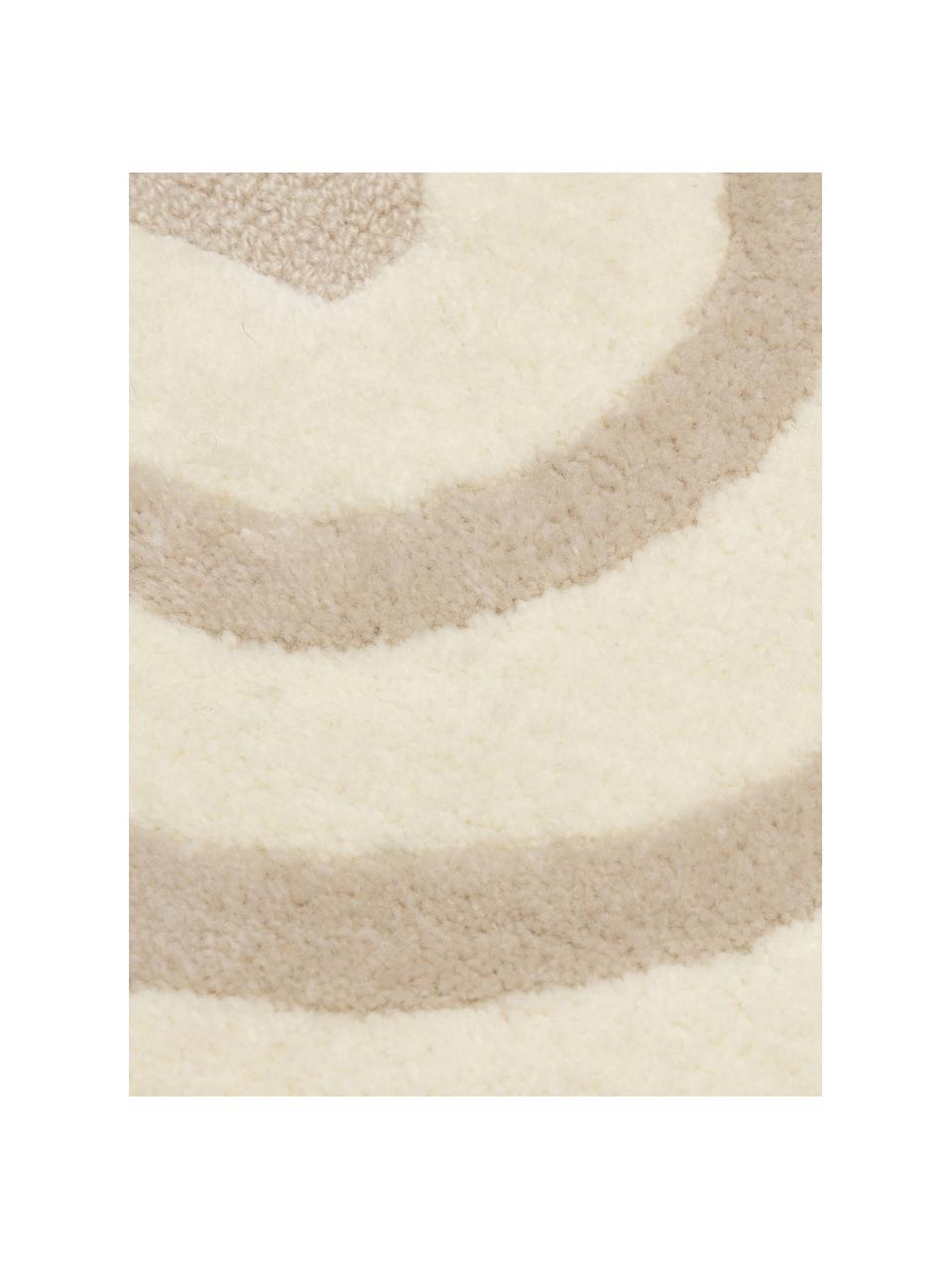 Tapis en laine tufté main Arne, Beige, blanc crème, larg. 80 x long. 150 cm (taille XS)
