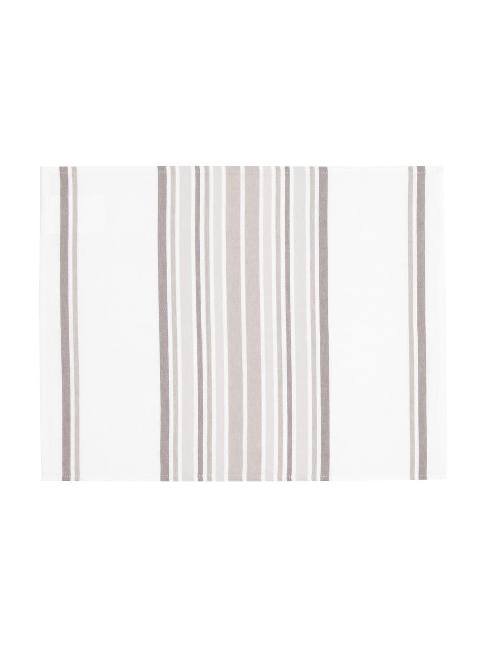Manteles individuales Katie, 2 uds., Algodón, Blanco, beige, An 40 x L 50 cm