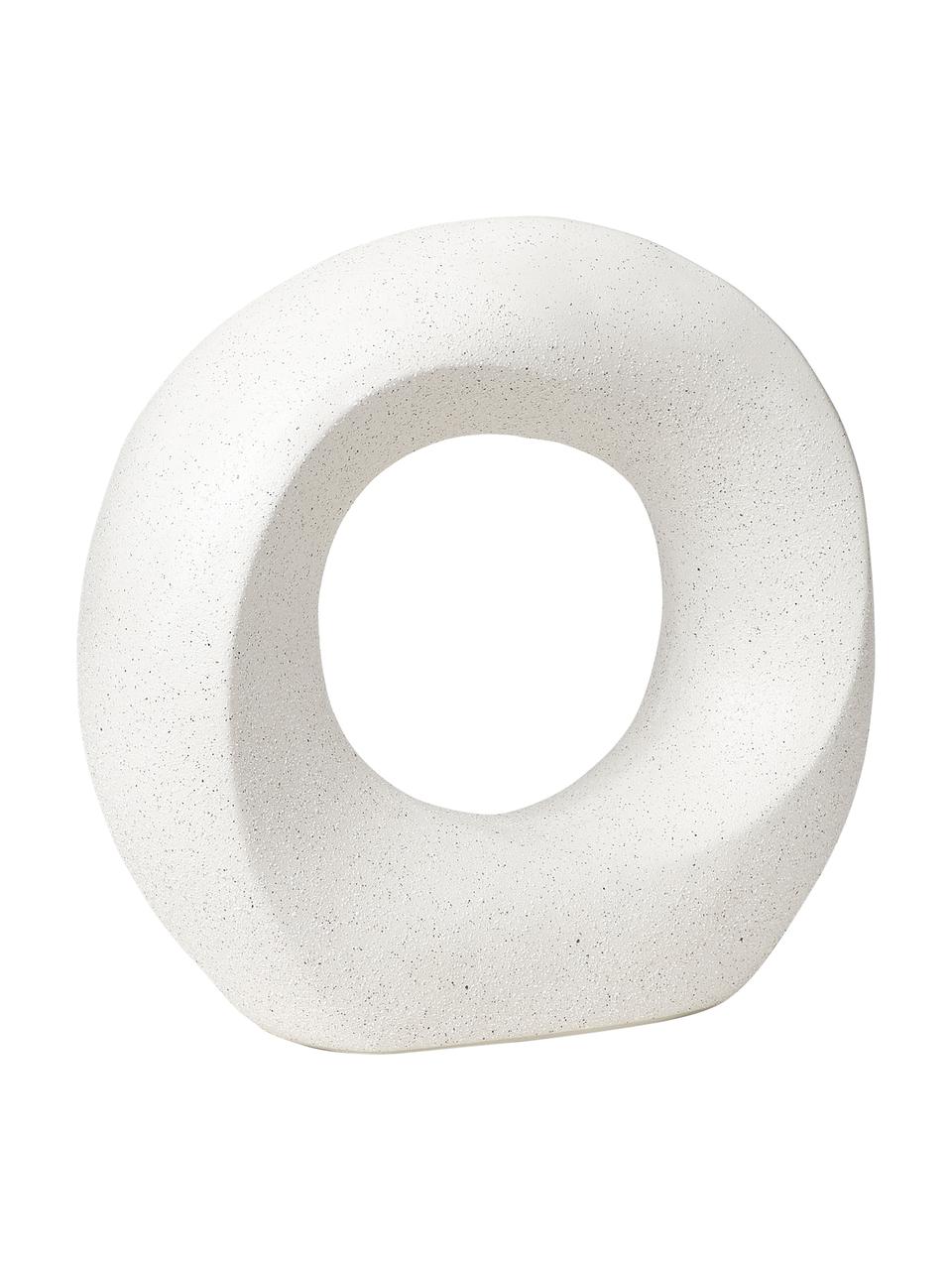 Oggetto decorativo effetto sabbia Olena, Gres, Bianco, Larg. 32 x Alt. 31 cm